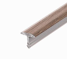 Порог (стык) Русский профиль Т-образный декорированный, 13*1800 мм, Дуб камелия